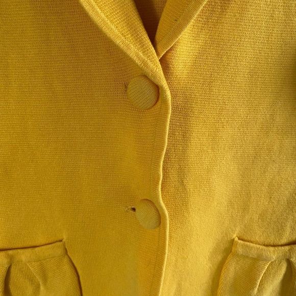 J. Crew Women's Yellow Short Sleeve Crop Jacket Top, Small (g49) - Picture 5 of 11